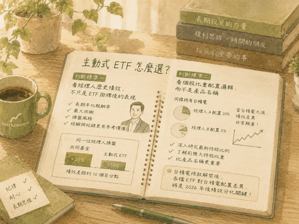 主動式 ETF 怎麼選檢核標準－經理人績效與持股比重