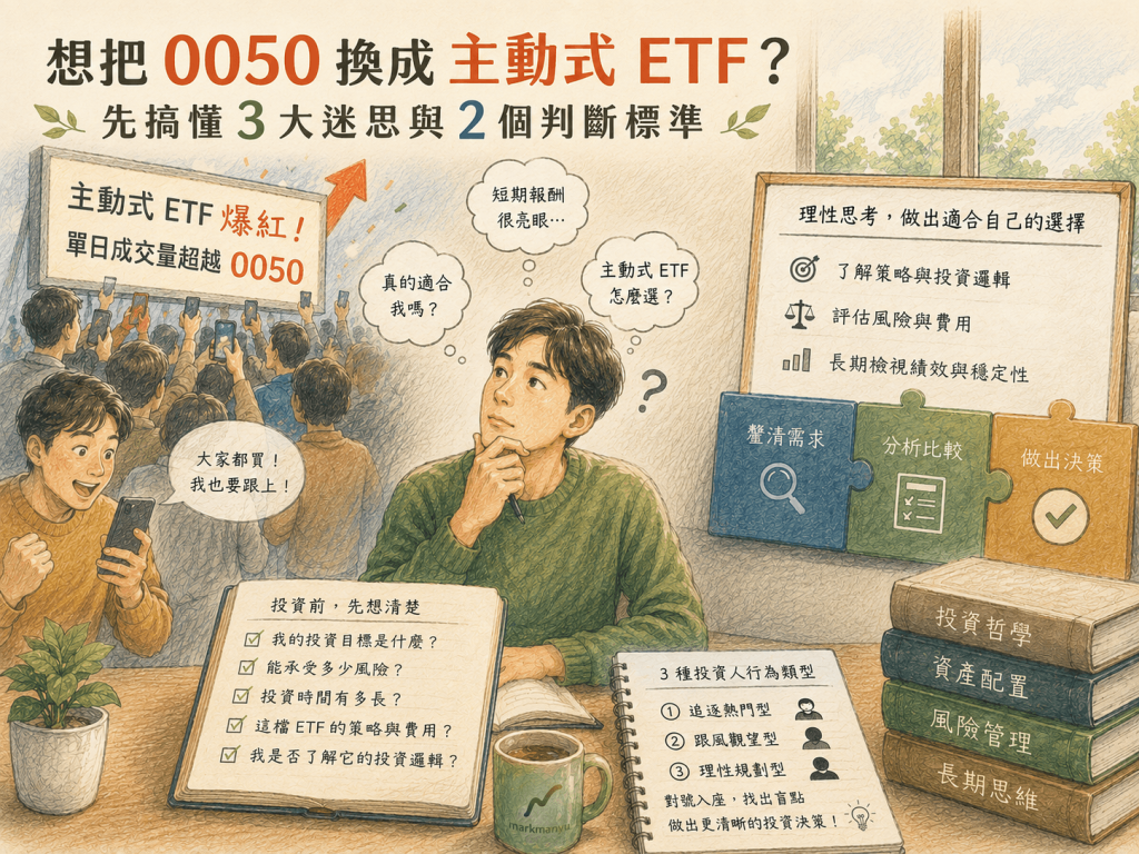 想把-0050-換成主動式-ETF？先搞懂這-5-個常見迷思