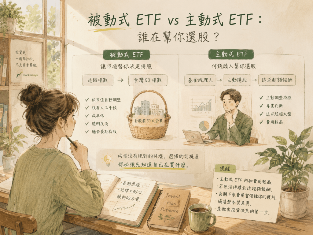 被動式 ETF 與主動式 ETF 差異比較－主動式 ETF 怎麼選